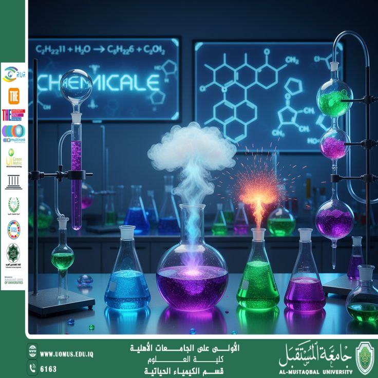 مقالة علمية للتدريسية م.م استبرق عارف محمد بعنوان الكيمياء وعلاقتها بالبحوث العلمية في تطوير المعرفة والتطبيقات الحديثة