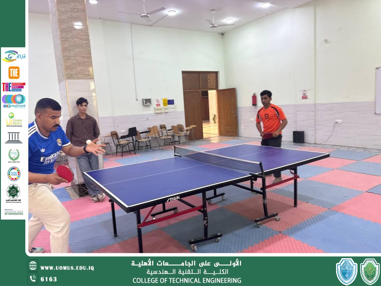 Table Tennis Championship Unites Scientific Departments in Spirited Competition