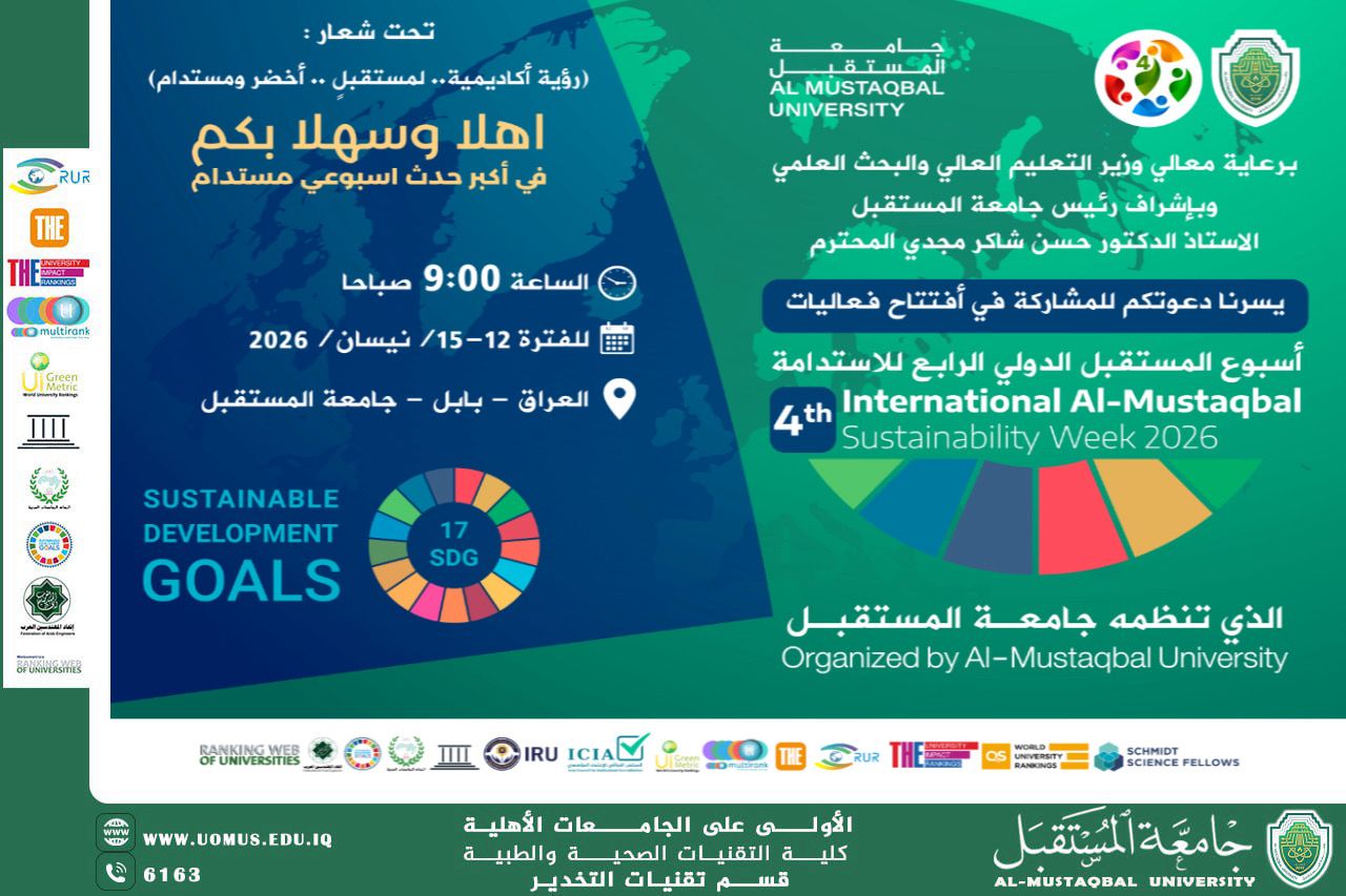 أسبوع المستقبل الدولي الرابع للاستدامة 2026 في جامعة المستقبل – خطوة نحو عالم أخضر ومستدام