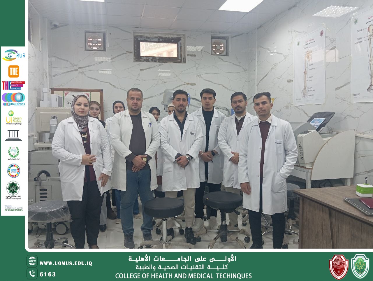 ورشة طبية لطلبة المرحلة الاولى حول فحص الغده الدرقية والغدد اللمفاويه العنقية