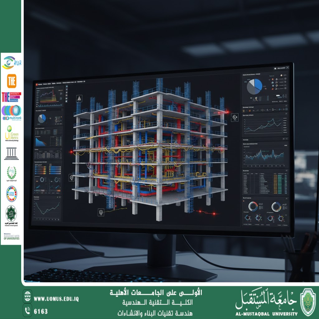 تطبيق تقنيات النمذجة المعلوماتية (BIM) في تحليل المنشآت.