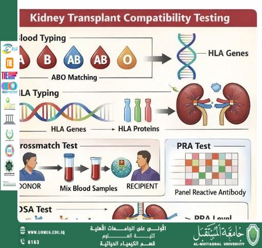 مقالة علمية للتدريسي م.م. عباس حمزة خضير بعنوان  التحاليل المطلوبة قبل زراعة الكلى