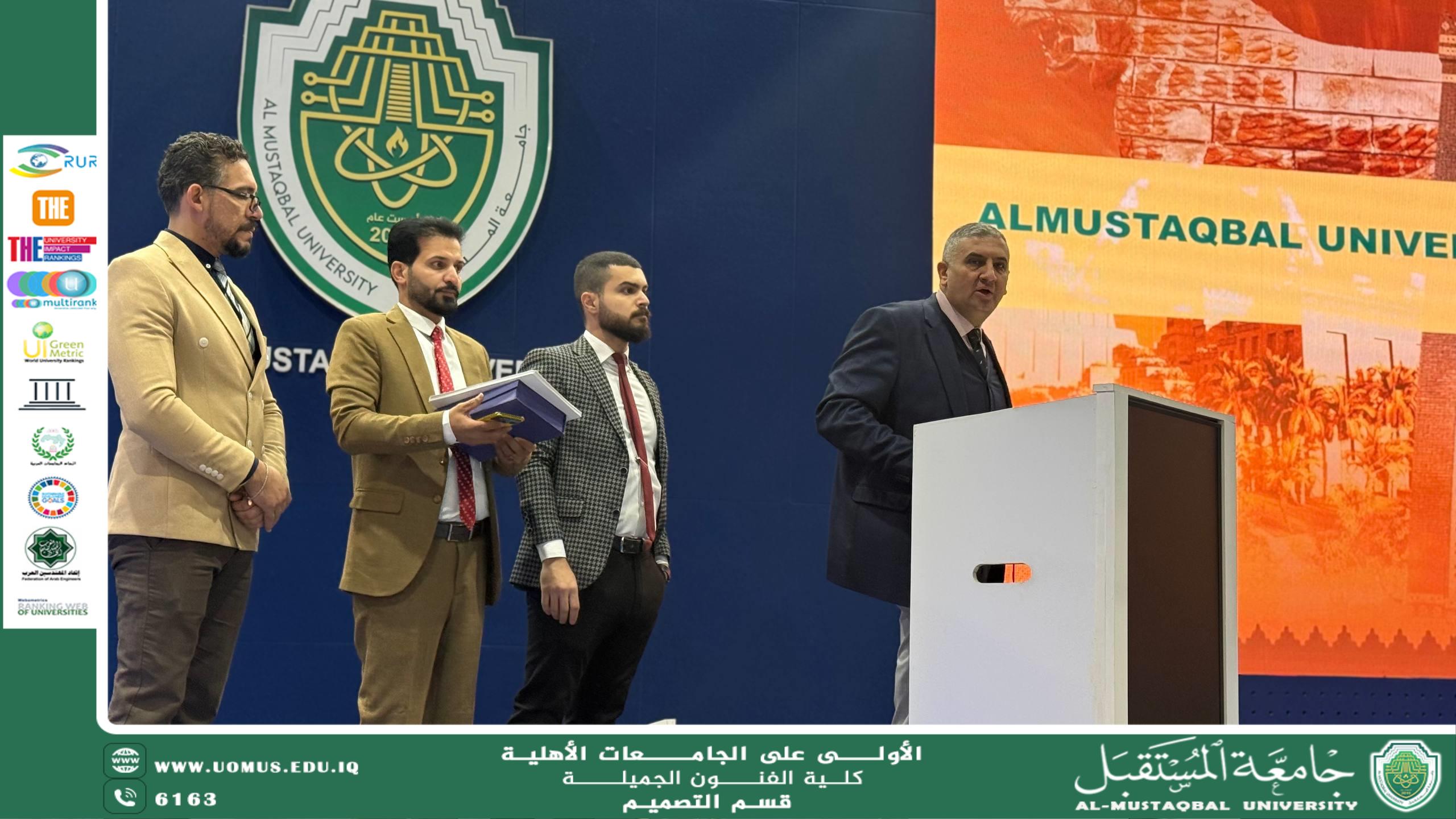 Al-Mustaqbal University Celebrates the Academic Staff of the College of Fine Arts for Their Role in the Success of the First Student Art Symposium