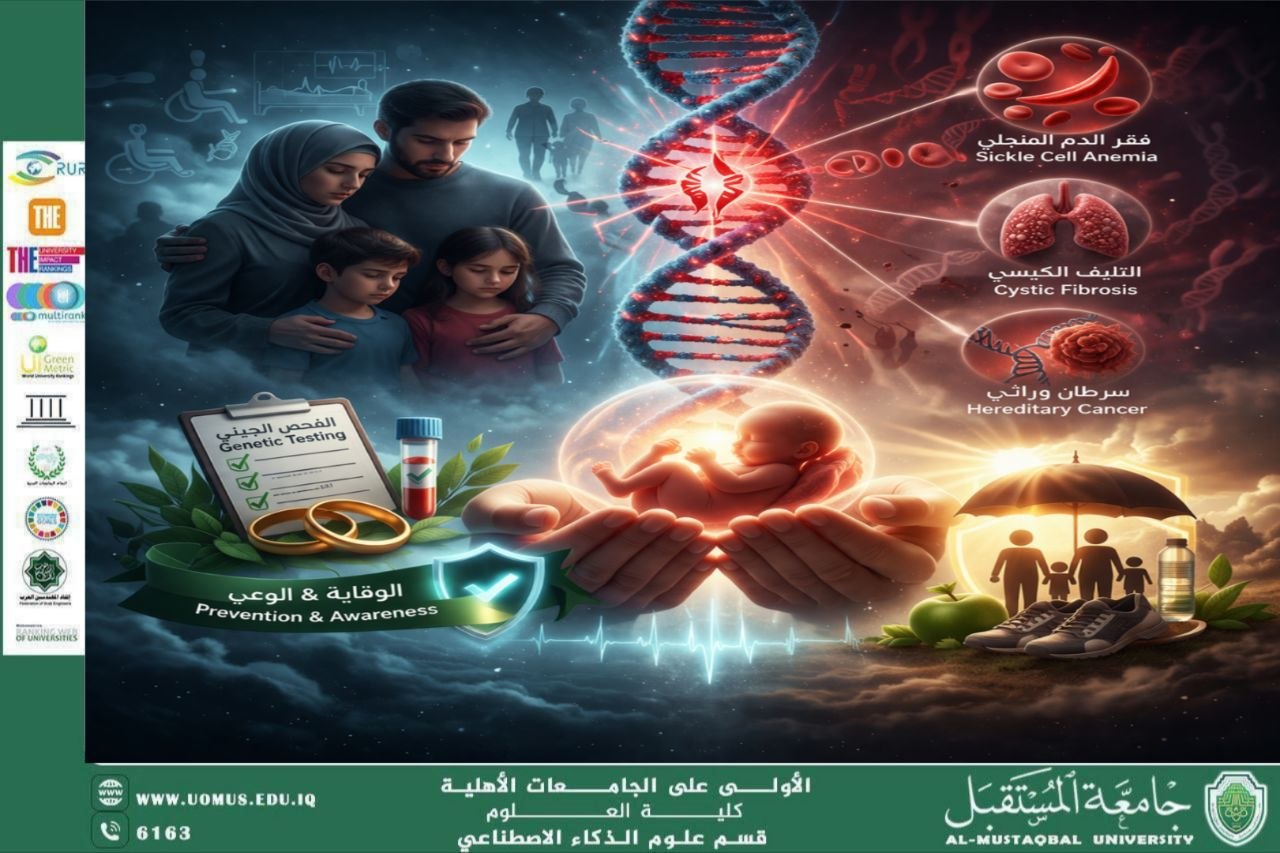 An academic article titled "Genetic Diseases and Methods of Prevention" by Lecturer M.M. Samar Hussein Hilal