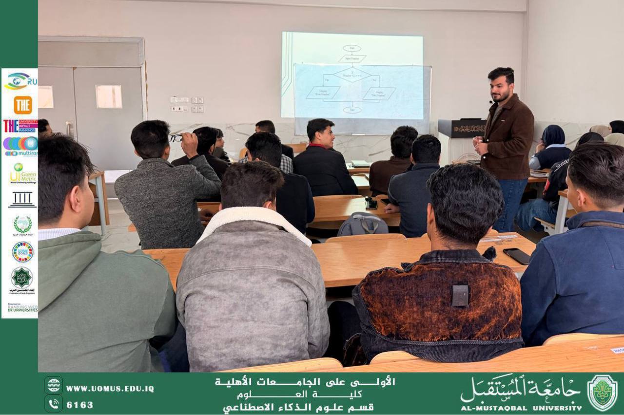 تفاعل طلابي مميز في محاضرة أساسيات البرمجة بقسم الذكاء الاصطناعي – جامعة المستقبل