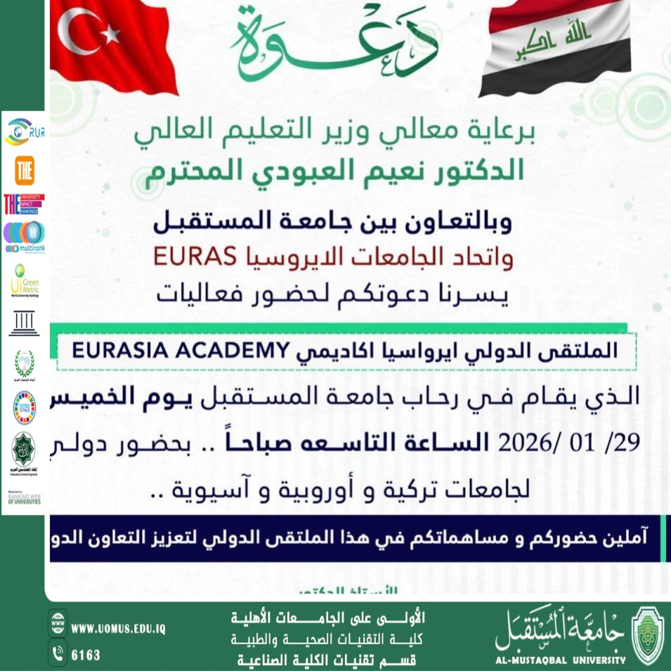 Al-Mustaqbal University Hosts the International “Eurasia Academic Forum”
