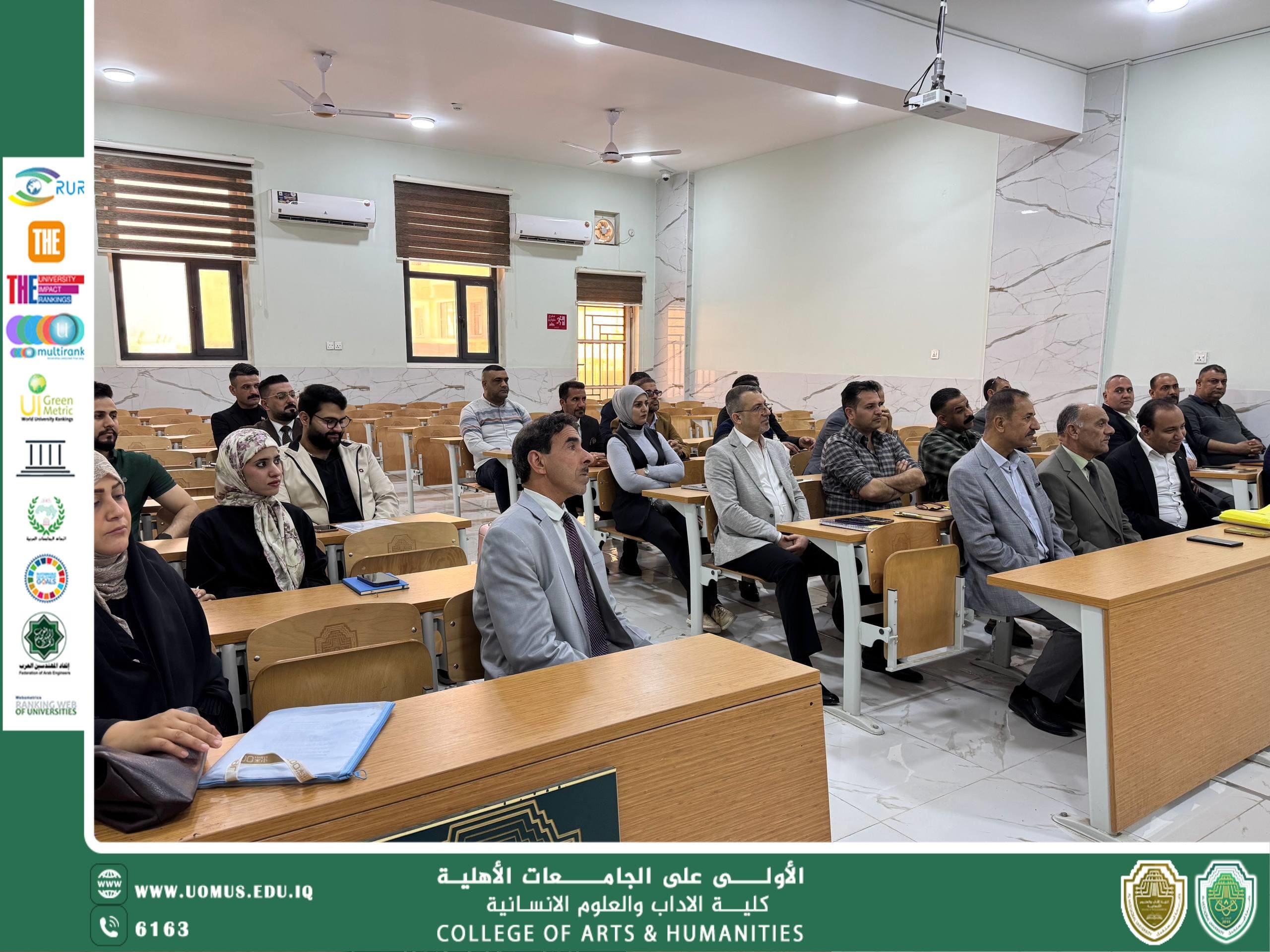 عميد كلية الآداب يحضر ورشة علمية نظمها قسم الإعلام