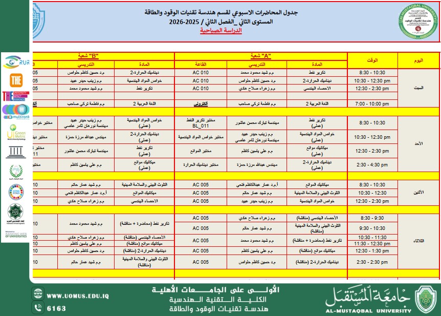 جدول تقنيات الوقود والطاقة_مرحلة ثانية- صباحي