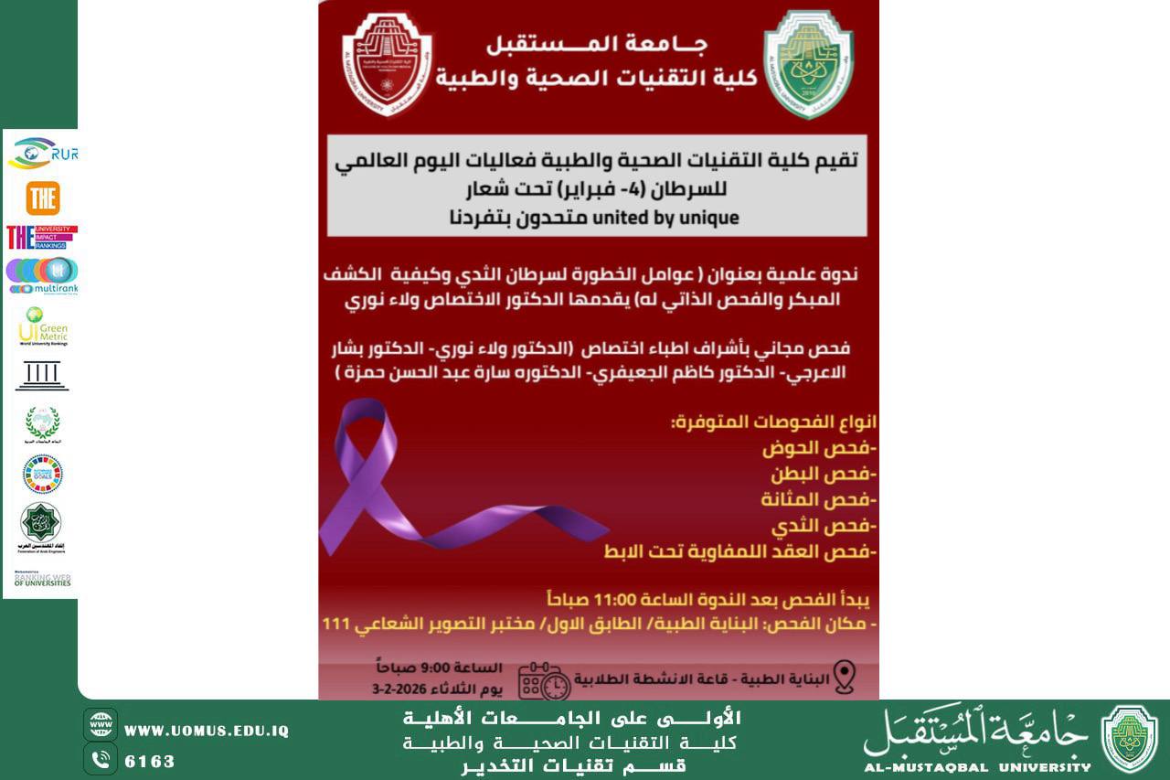 College of Health and Medical Technologies Hosts World Cancer Day Activities