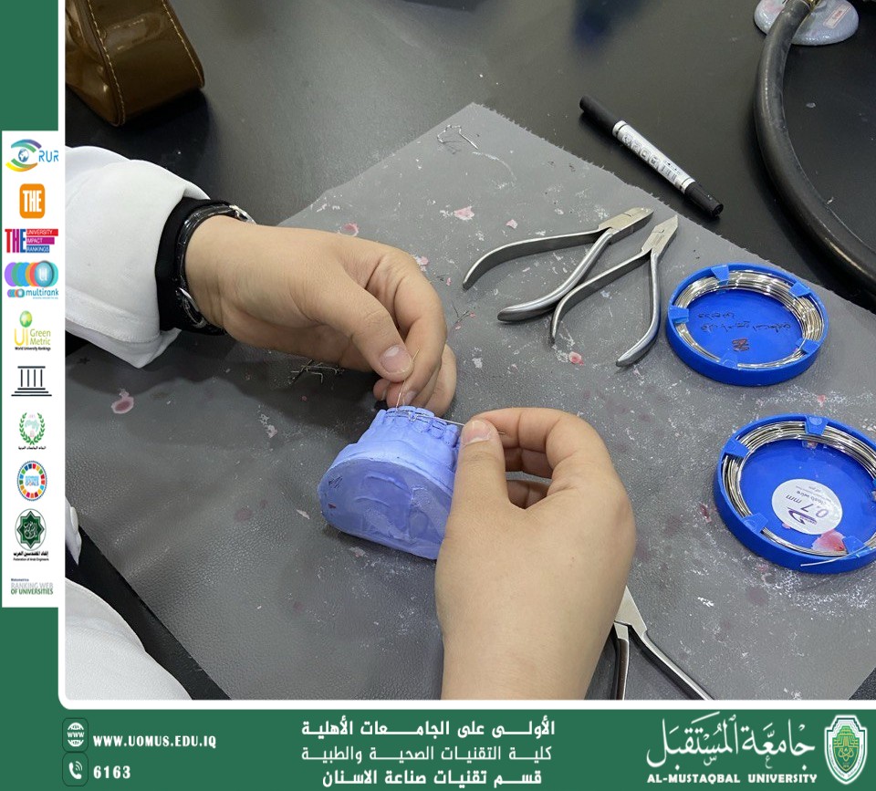 The practical aspect of orthodontics for third-year students in the Department of Dental Technology.
