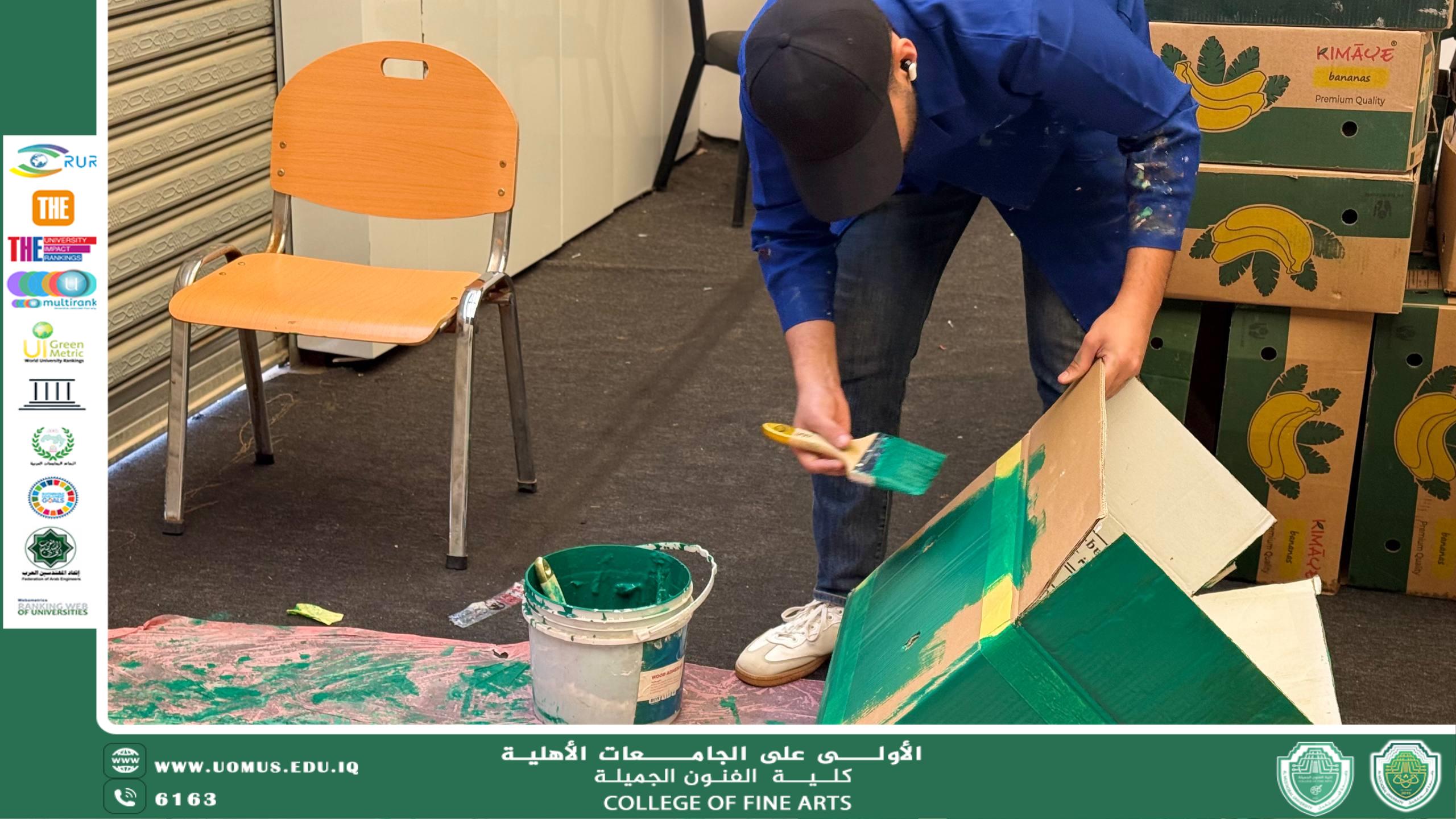 حين يرسم الفن شجاعة الوطن… عيد الجيش العراقي بلوحة ومشهد ينطق بالبطولة في جامعة المستقبل