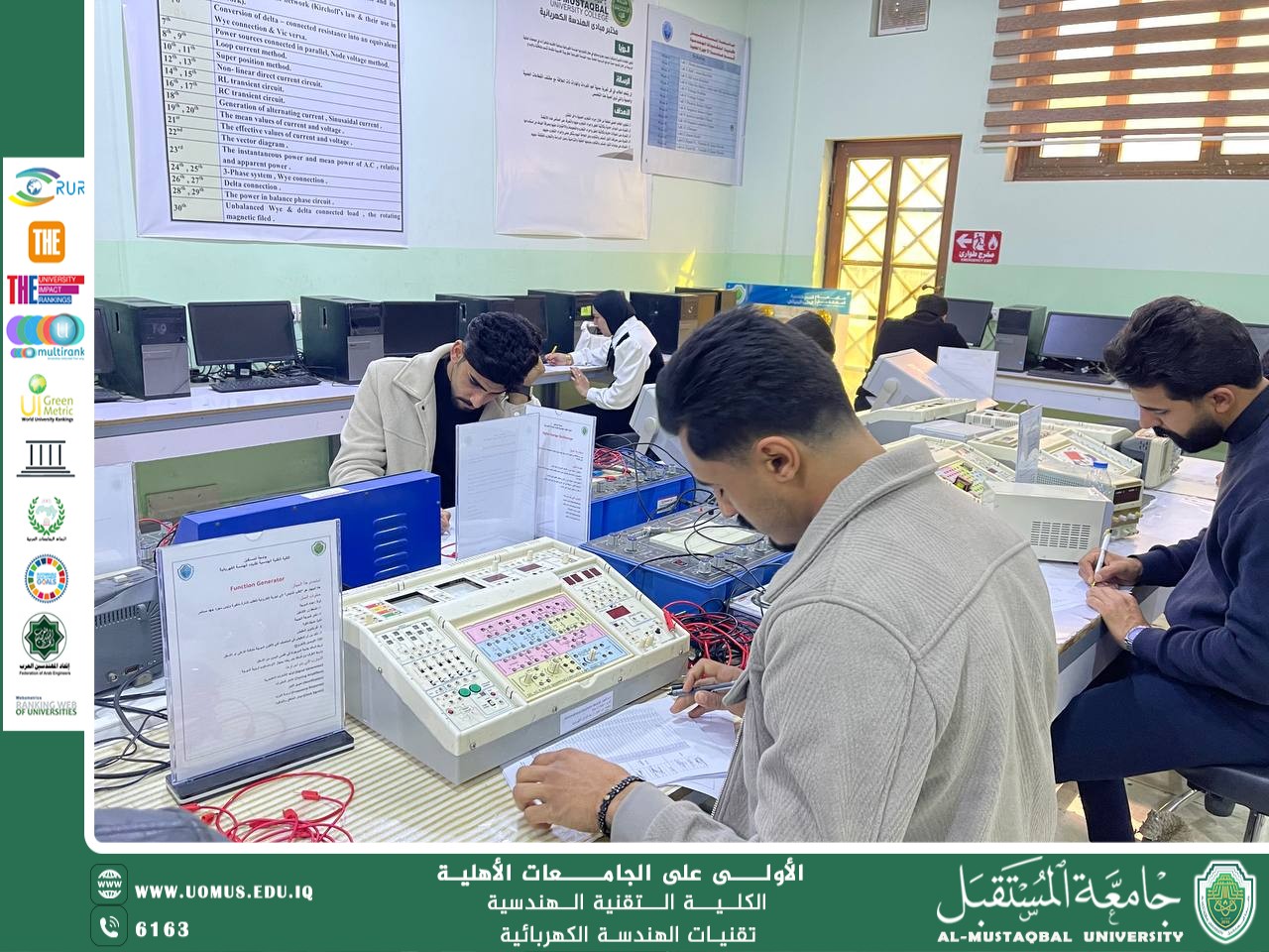 “Part of the final practical exam for the first course, first-year stage, DC Circuits subject, Laboratory 305.”