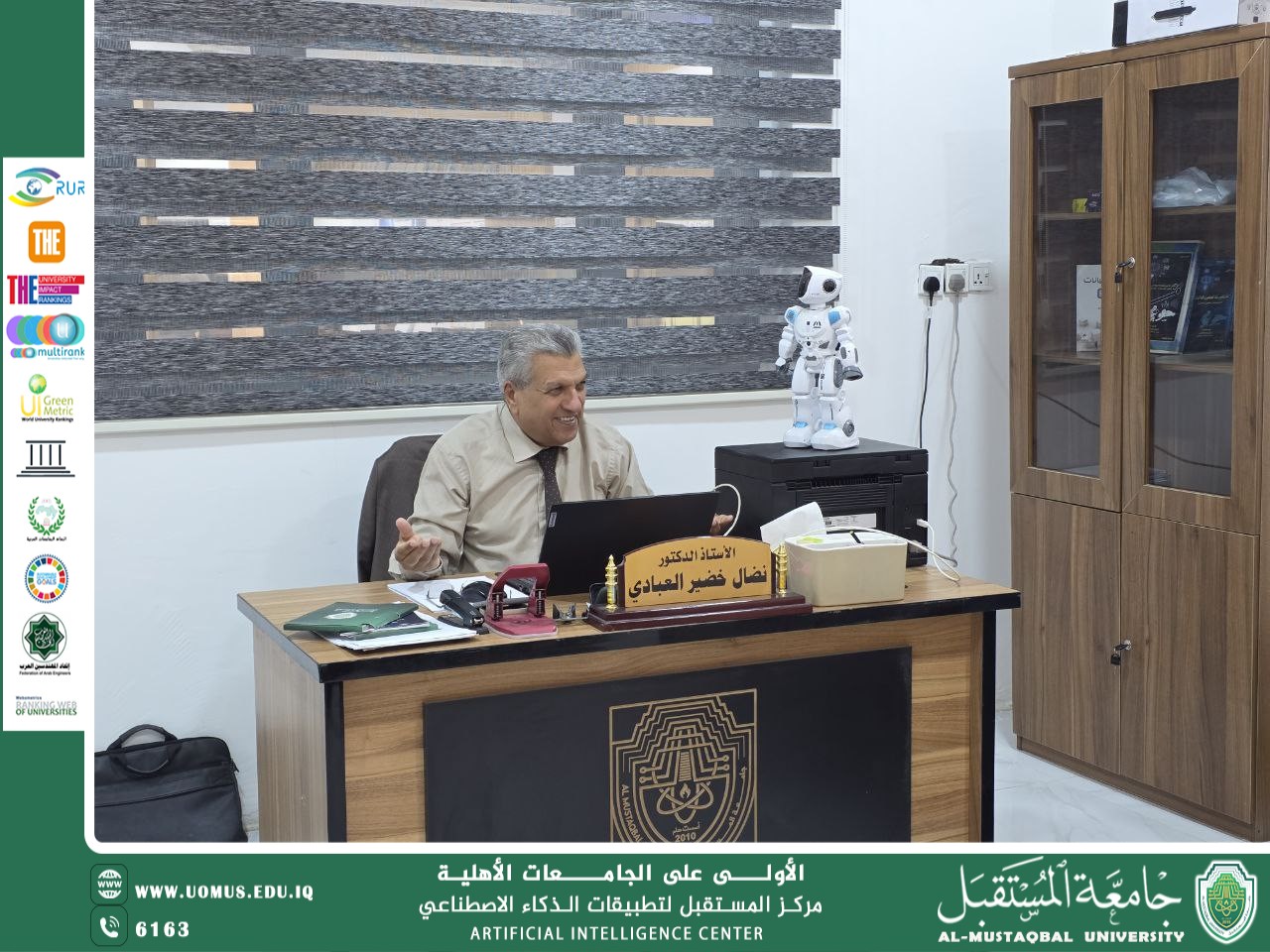 أ.د. نضال العبادي يعقد لقاءً توجيهياً مع طلبة مشروع تصنيع ماسك أوكسجين ذكي