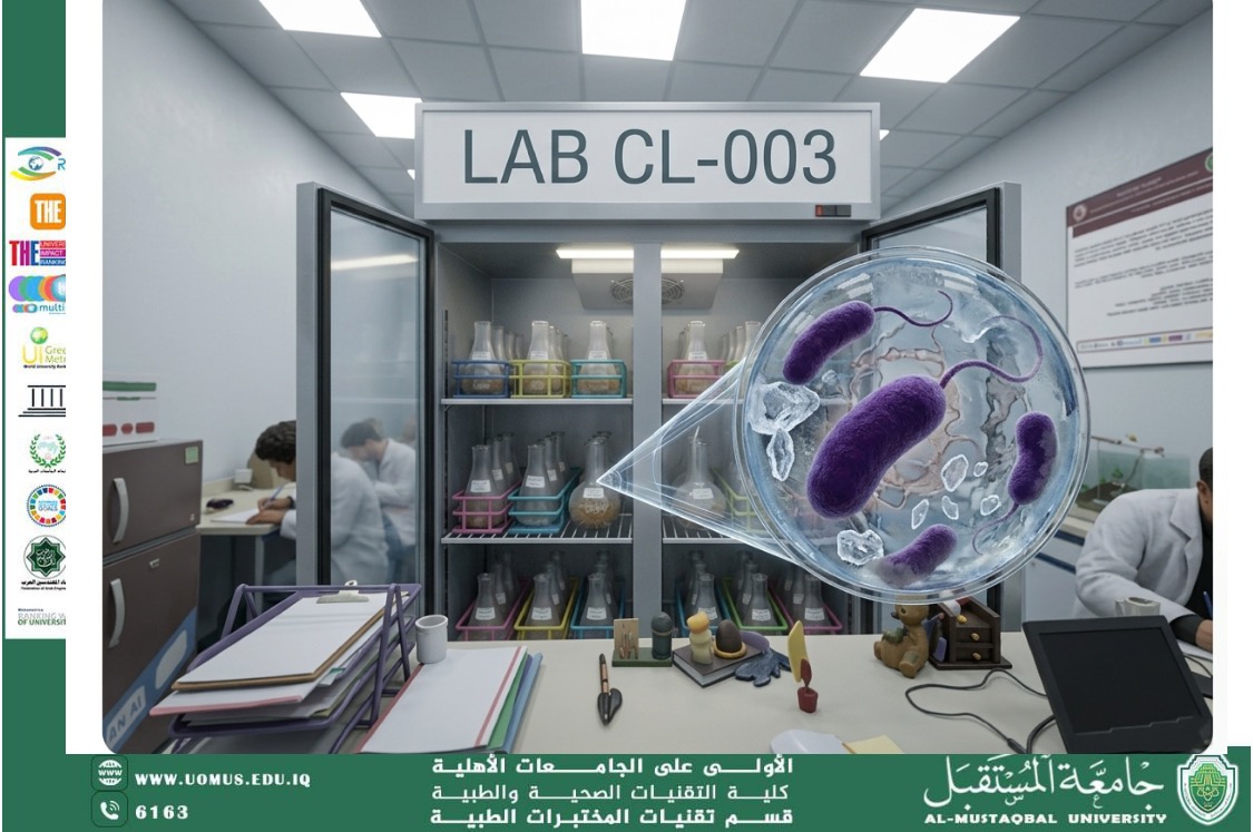 مقالة علمية للسيدة ايلاف عدنان طه بعنوان حفظ العزلات البكتيرية باستخدام الجلسرين والتجميد العميق