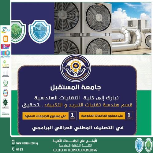 الكلية التقنية الهندسية في جامعة المستقبل تتصدر الجامعات الحكومية والأهلية في التصنيف الوطني البرامجي