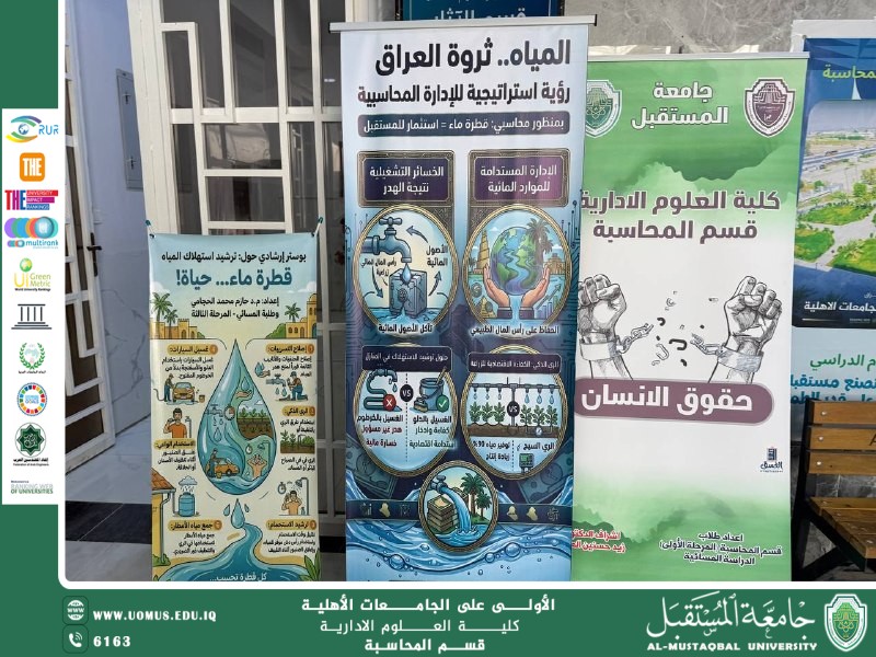 بمنظور محاسبي واقتصادي.. طلبة "قسم المحاسبة" يطلقون حملة توعوية لترشيد استهلاك المياه