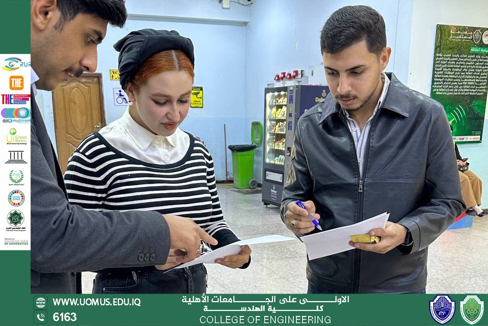 طلبة الهندسة الكيميائية يوزعون استبيانًا للتوعية بالعنف الأسري في جامعة المستقبل