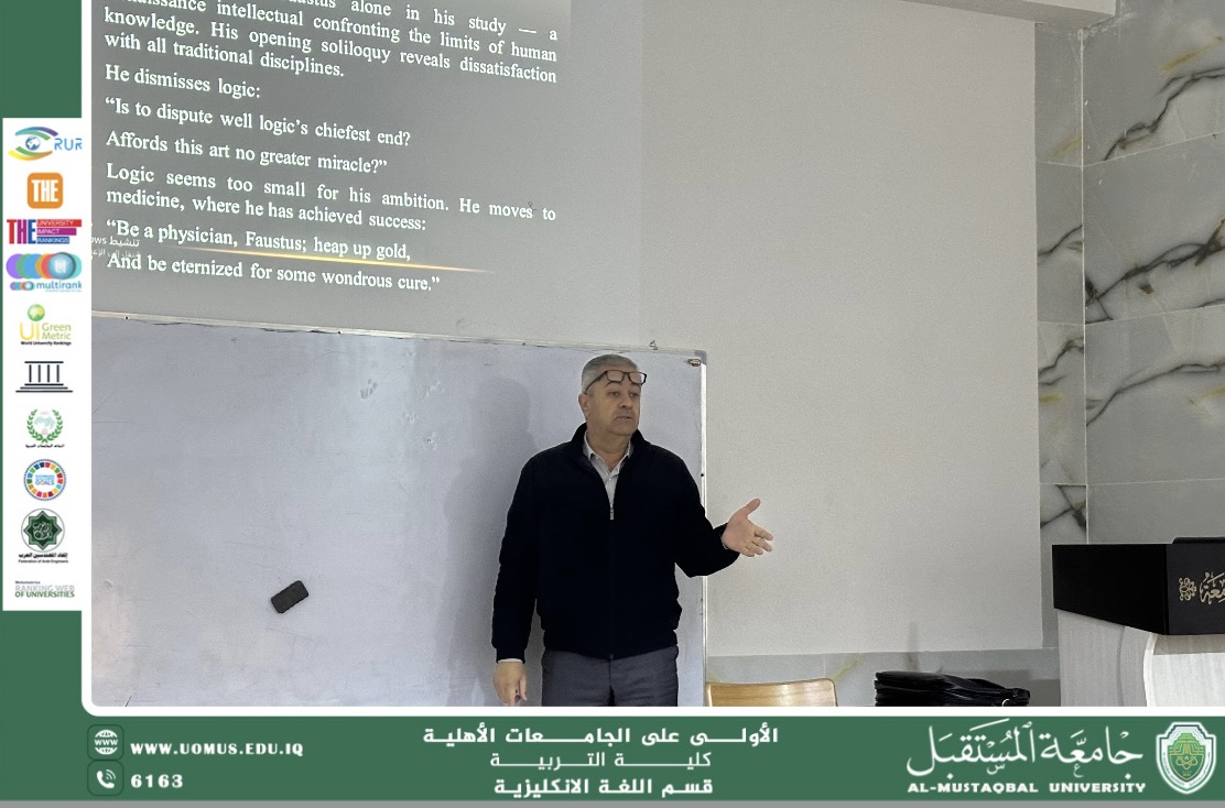 The Department of English Continues Delivering Lectures to Its Students at Al-Mustaqbal University