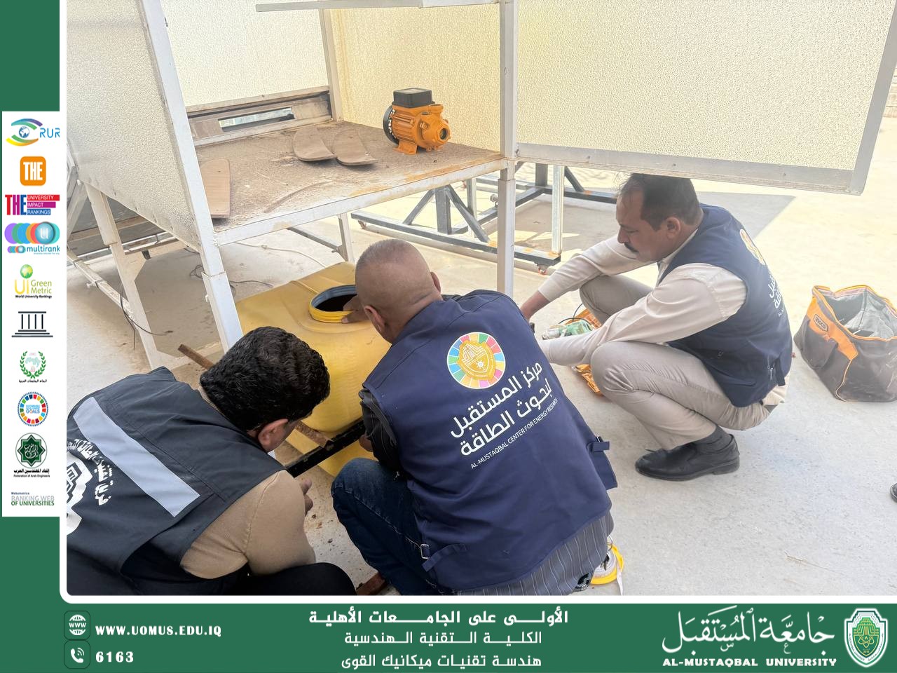 Carrying Out Maintenance Work on a Solar System by Students of the Department of Power Mechanical Engineering Technologies