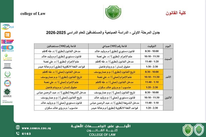تنويه هام إلى طلبة المرحلة الأولى بشأن استئناف الدوام الحضوري