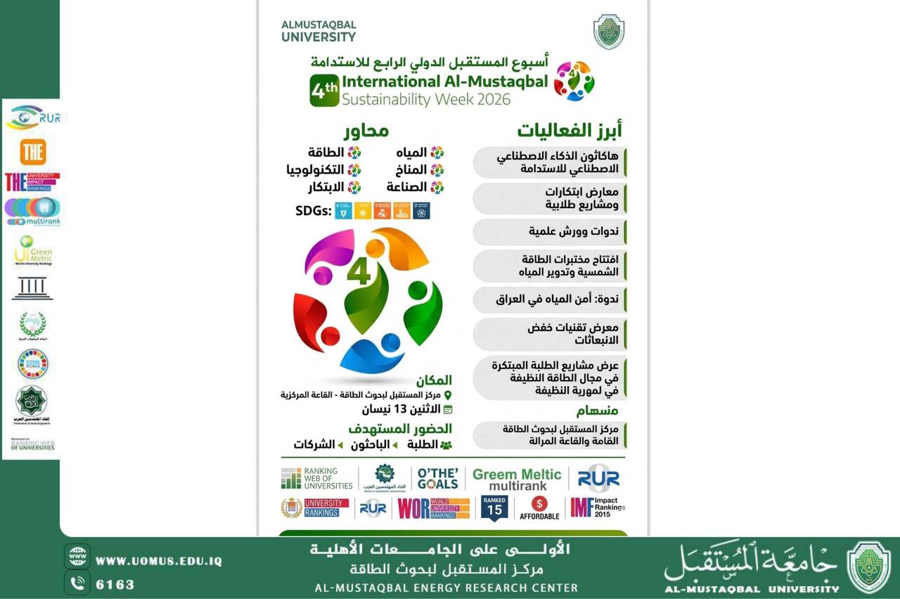 انطلاق أسبوع الاستدامة الدولي في جامعة المستقبل