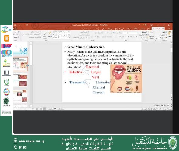 chronic ulcers of oral cavity