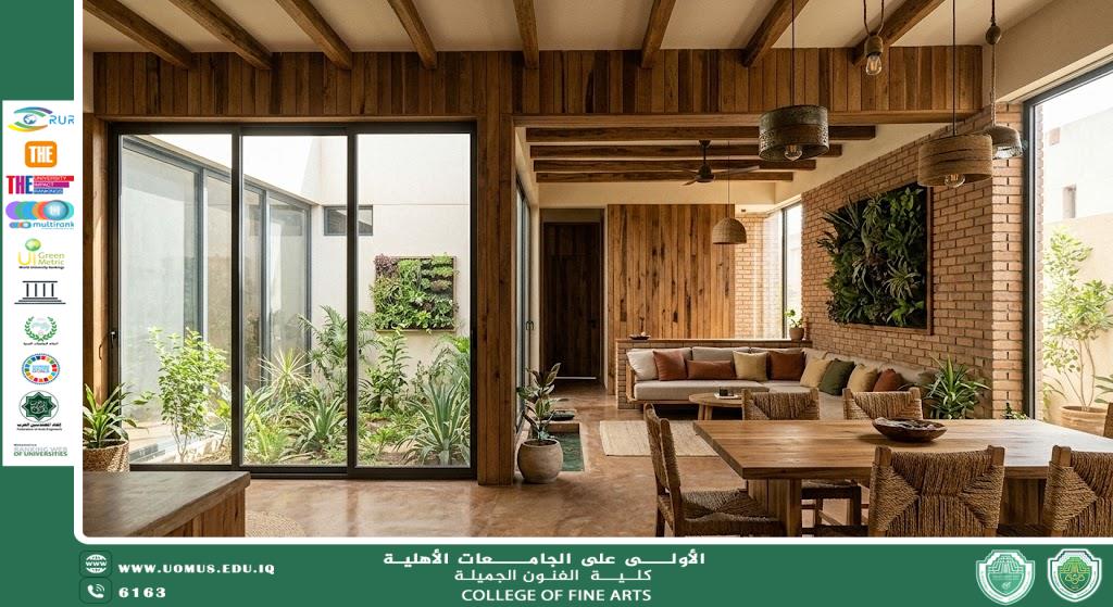 مقال بعنوان "العمارة الداخلية المستدامة: استراتيجيات تقليل البصمة الكربونية " للمعيد موسى ضياء