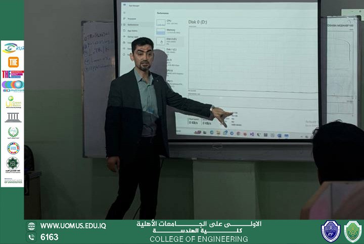 انطلاق دورة صيانة وتنصيب الحاسوب في كلية الهندسة – قسم هندسة الطب الحياتي