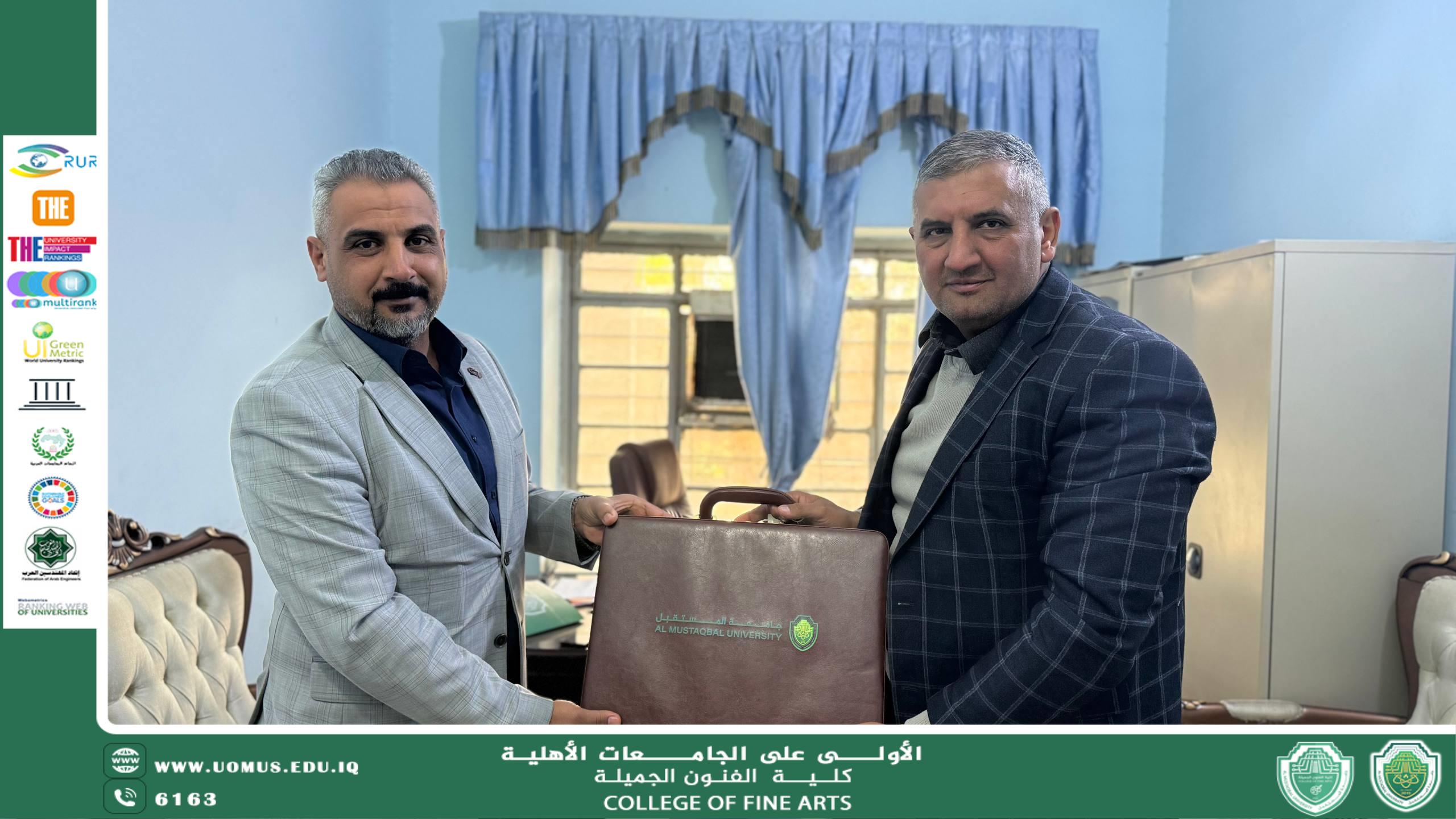 كلية الفنون الجميلة بجامعة المستقبل تبحث آفاق التعاون مع مديرية تربية بابل