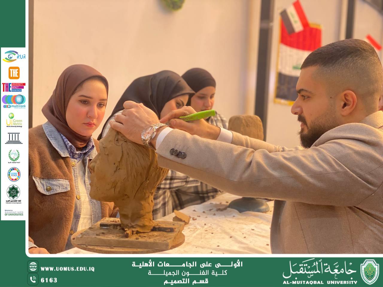 إبداعات نحتية بالطين تجسّد الهوية والرمز الوطني في مهرجان كلية الفنون الجميلة