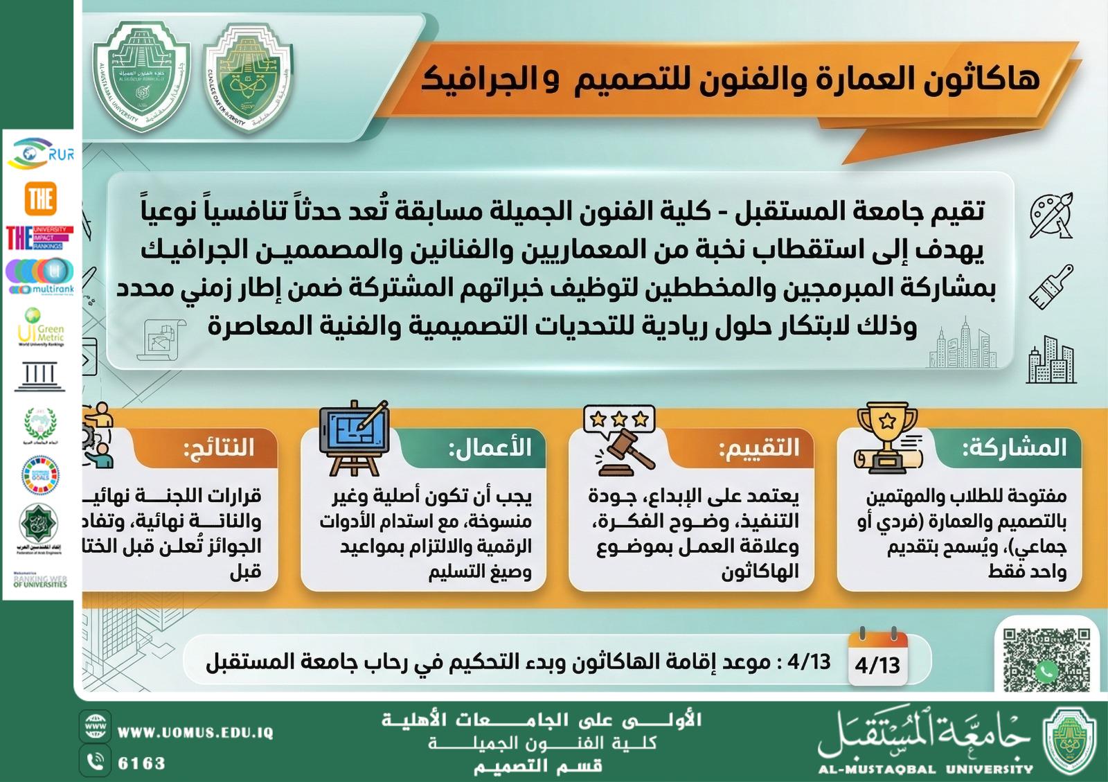 Creativity Meets Technology at the Architecture and Arts Hackathon at Al-Mustaqbal University